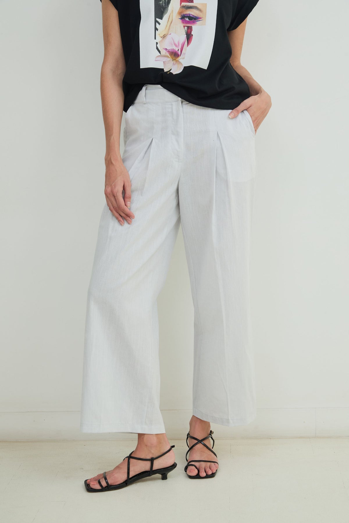 PANTALÓN LINO PLIEGUES